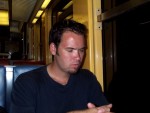Fikul Nodding Off on the Train to the Airport