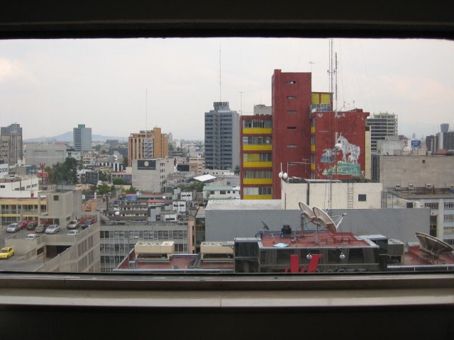 Pretty freakin' spiffy hotel window view, huh?
