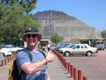 I'm pointing which way one should climb to get to the top.