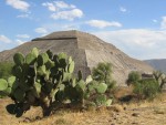 Artistically framed Pyramida del Sol, suitable for framing