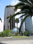 Another view of the groovy buildings.  This is the only time Mexico City has ever had only one car present in any picture ever taken ever.