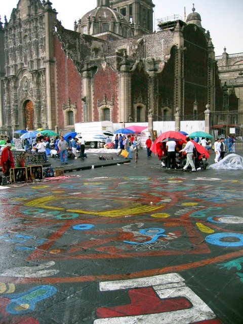 Too bad the rain washed away all of the Mayan dancers