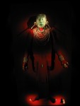 Seriously scary mockup of a dead guy rubbed with a mineral that makes his bones turn red and wearing a jade mask.  A good way to prevent grave robberies.