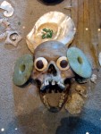 An actual freaky-as-hell, decorated-to-scare-the-crap-out-of-you-and-give-you-bad-dreams skull of some guy who wishes he'd done something else that day