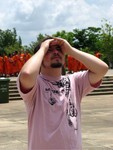 In awe of the giant buddha